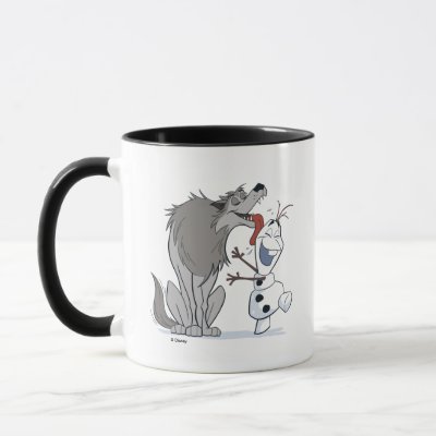Olaf Licked By Wolf Mug