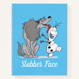 Olaf Licked By Wolf Notebook