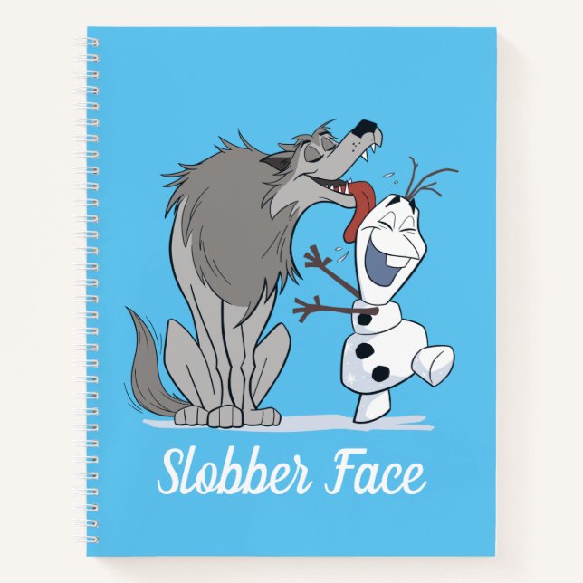 Olaf Licked By Wolf Notebook (Front)