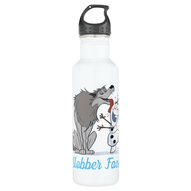 Olaf Licked By Wolf Stainless Steel Water Bottle (Front)