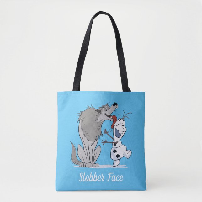 Olaf Licked By Wolf Tote Bag (Front)