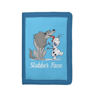 Olaf Licked By Wolf Tri-fold Wallet