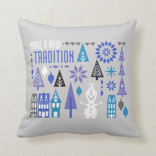 Olaf Make a New Tradition Throw Pillow