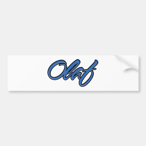 Olaf Name blue Aufkleber Sticker Autoaufkleber