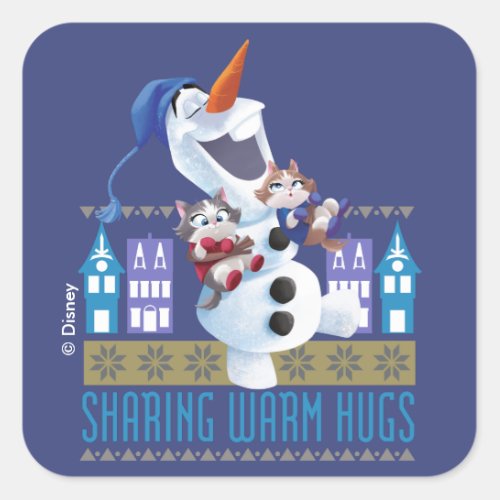 Olaf  Sharing Warm Hugs Square Sticker