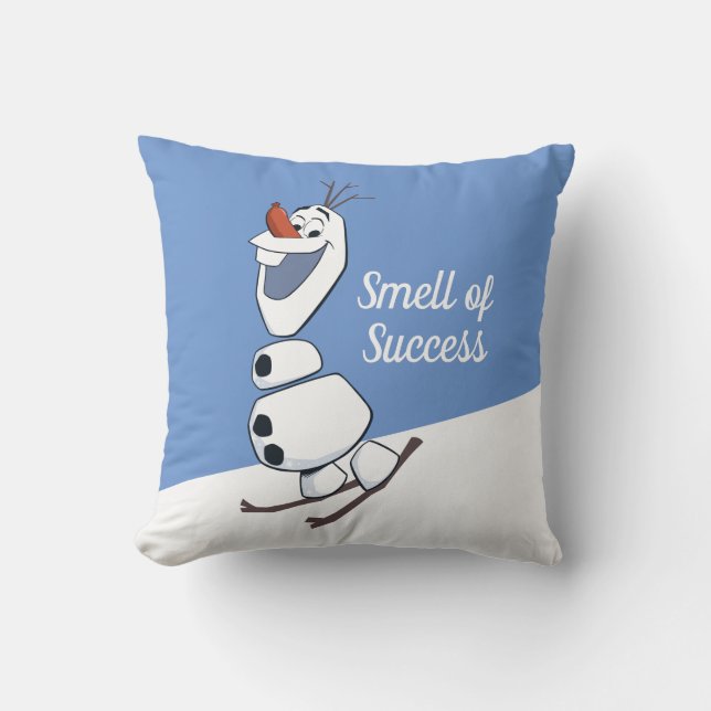 Olaf Skiing Throw Pillow (Front)