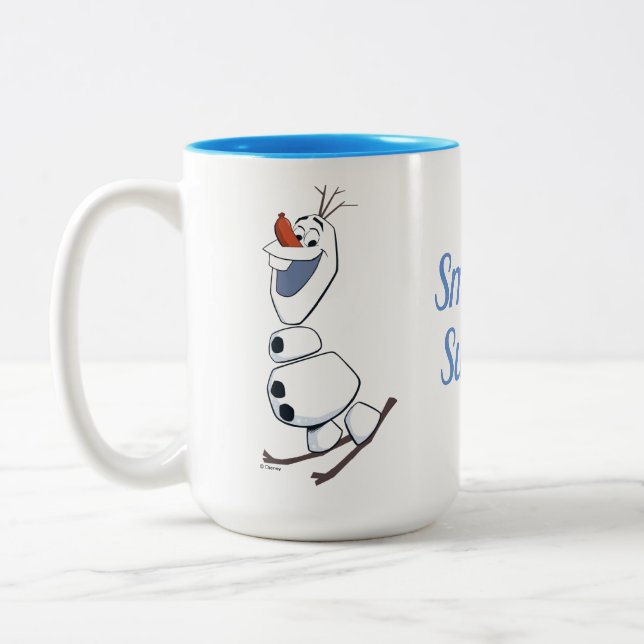 Olaf Skiing Two-Tone Coffee Mug (Left)