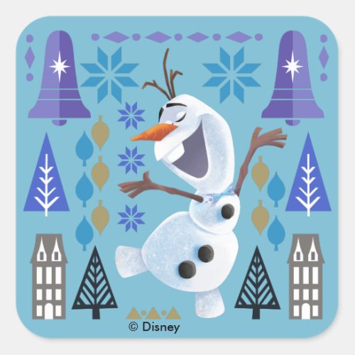 Olaf  Snow Magic Square Sticker