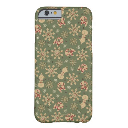Olaf   Snowflakes and Magic Pattern Barely There iPhone 6 Case