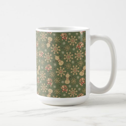Olaf   Snowflakes and Magic Pattern Coffee Mug