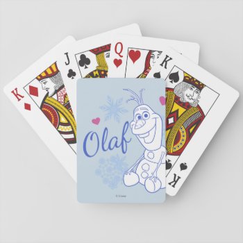 Olaf | Snowflakes Playing Cards by frozen at Zazzle