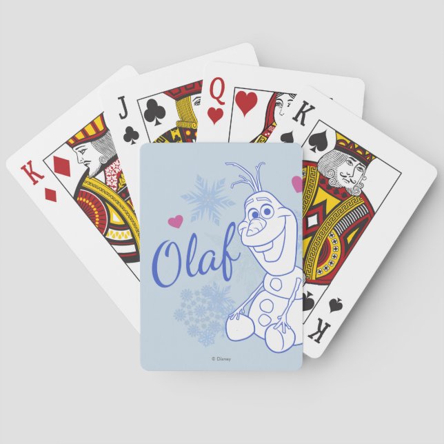 Olaf | Snowflakes Playing Cards (Back)