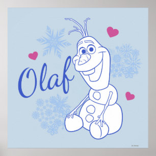 Olaf Snowflakes Poster