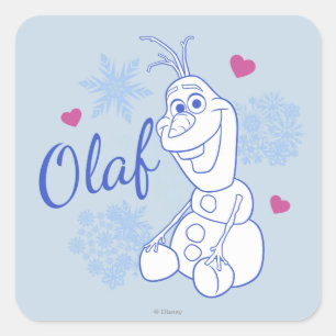 Olaf Snowflakes Square Sticker