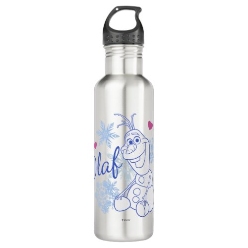 Olaf  Snowflakes Stainless Steel Water Bottle