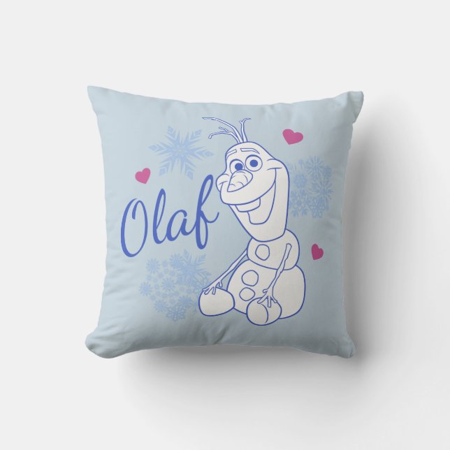 Olaf | Snowflakes Throw Pillow (Front)