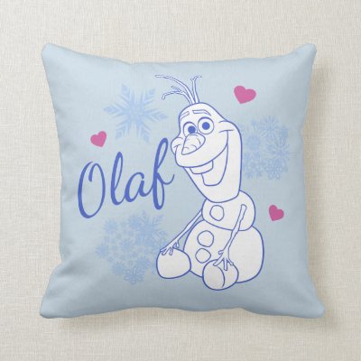 Olaf | Snowflakes Throw Pillow
