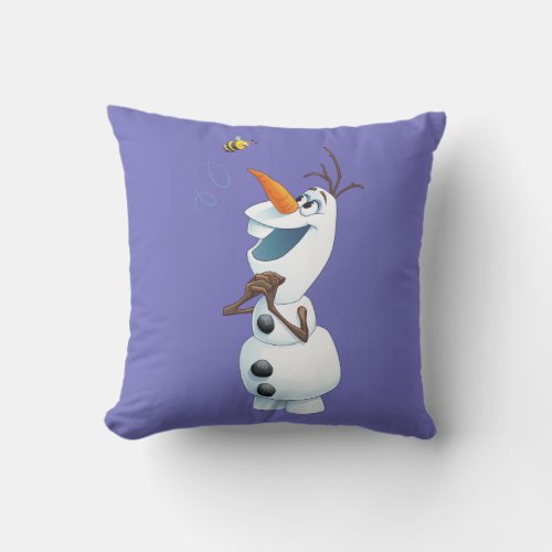 Olaf  Summer Dreams Throw Pillow