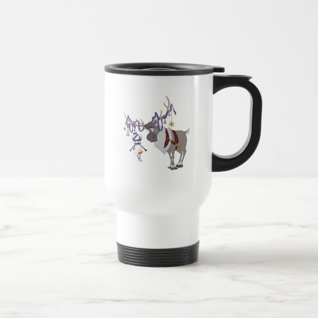 Olaf & Sven | Decked out in Holiday Style Travel Mug (Right)