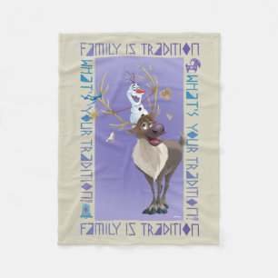 Olaf & Sven Family is Tradition Fleece Blanket