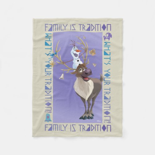 Olaf  Sven  Family is Tradition Fleece Blanket