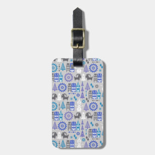 Olaf   Warm Hugs All Around Pattern Luggage Tag