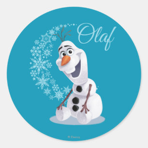 Olaf   Wave of Snowflakes Classic Round Sticker