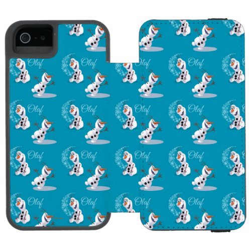 Olaf  Wave of Snowflakes Wallet Case For iPhone SE55s
