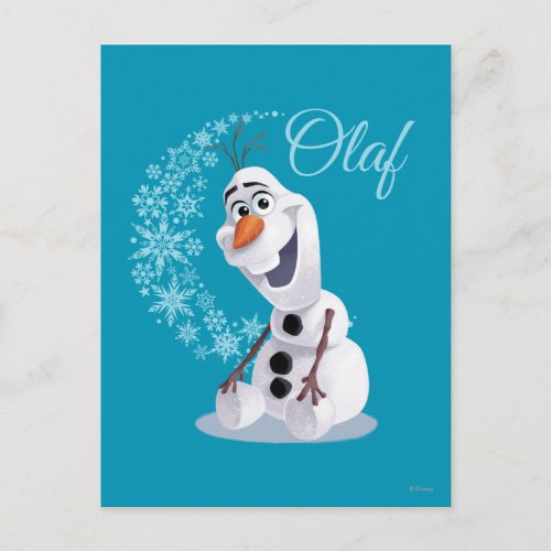 Olaf  Wave of Snowflakes Postcard