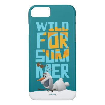 Olaf | Wild For Summer With Orange Circle Iphone 8/7 Case by frozen at Zazzle