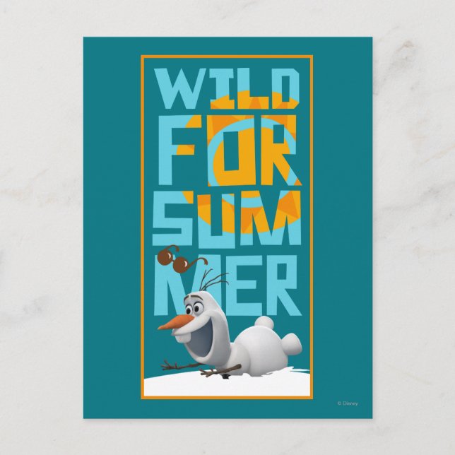 Olaf | Wild for Summer with Orange Circle Postcard (Front)