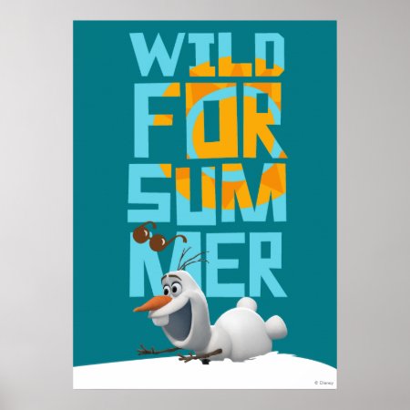 Olaf | Wild For Summer With Orange Circle Poster
