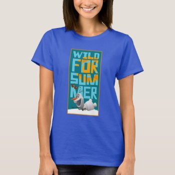 Olaf | Wild For Summer With Orange Circle T-shirt by frozen at Zazzle