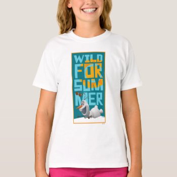 Olaf | Wild For Summer With Orange Circle T-shirt by frozen at Zazzle