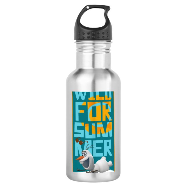 Olaf | Wild for Summer with Orange Circle Water Bottle (Front)