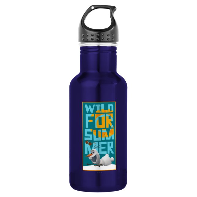 Olaf | Wild for Summer with Orange Circle Water Bottle (Front)