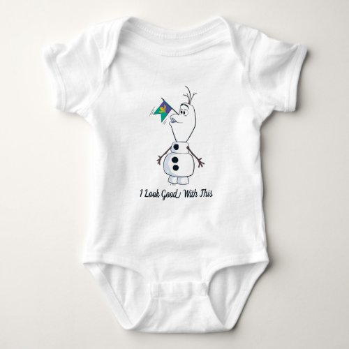 Olaf With Flag Nose Baby Bodysuit