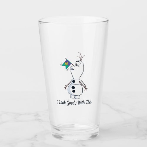 Olaf With Flag Nose Glass