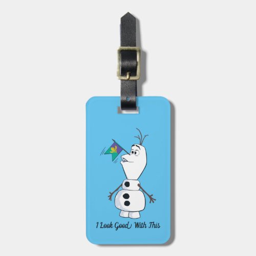 Olaf With Flag Nose Luggage Tag