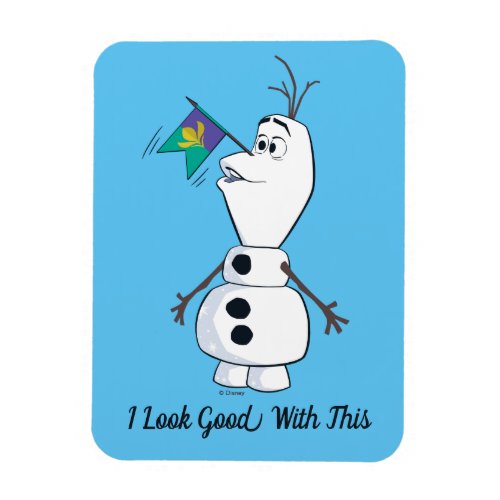 Olaf With Flag Nose Magnet