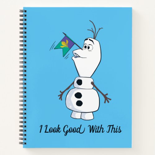 Olaf With Flag Nose Notebook