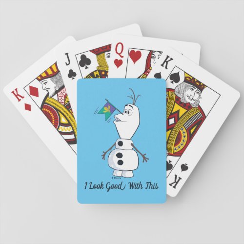 Olaf With Flag Nose Playing Cards