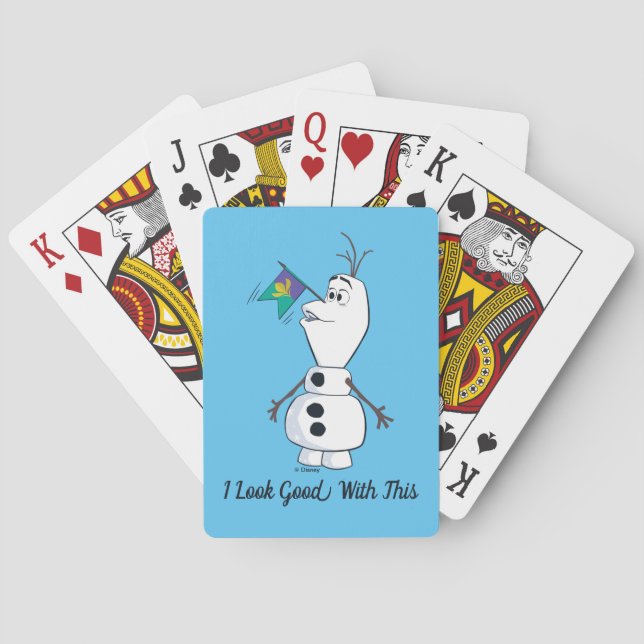 Olaf With Flag Nose Playing Cards (Back)