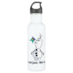 Olaf With Flag Nose Stainless Steel Water Bottle