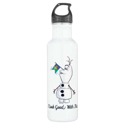 Olaf With Flag Nose Stainless Steel Water Bottle