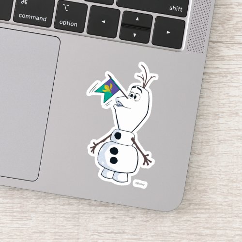 Olaf With Flag Nose Sticker