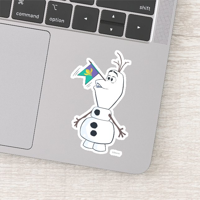Olaf With Flag Nose Sticker (Detail)