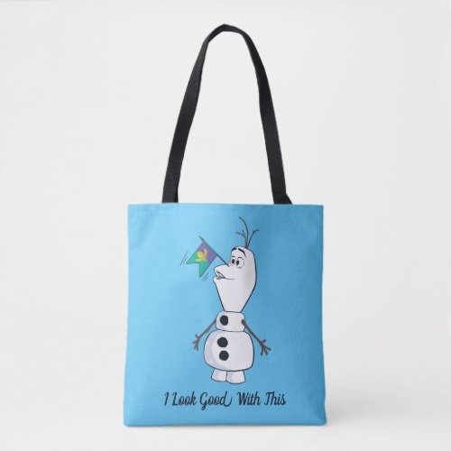 Olaf With Flag Nose Tote Bag