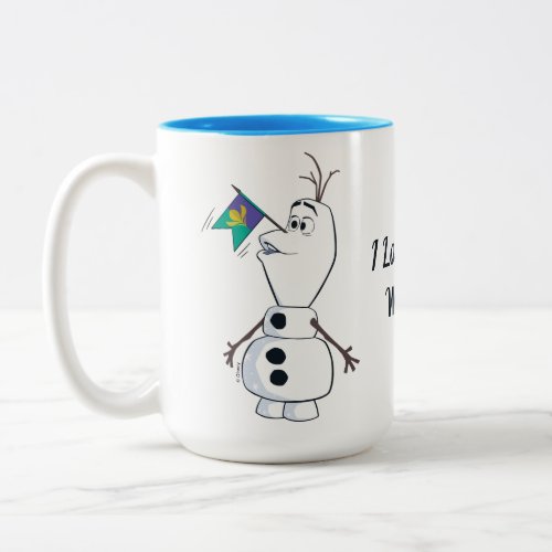 Olaf With Flag Nose Two_Tone Coffee Mug