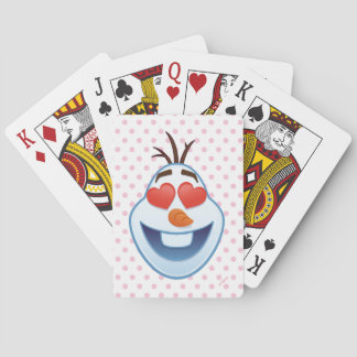 Olaf with Heart-Shaped Eyes Playing Cards